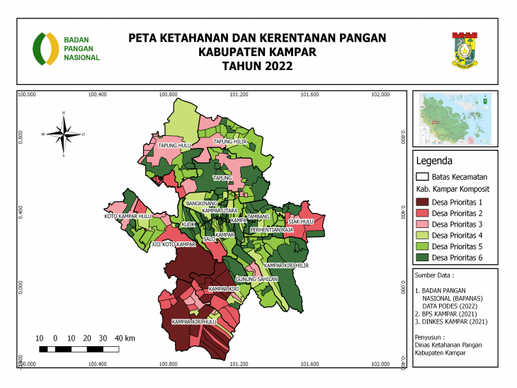 PETA KETAHANAN DAN KERENTANAN PANGAN (FOOD SECURITY AND VULNERABILITY ATLAS) TAHUN 2022