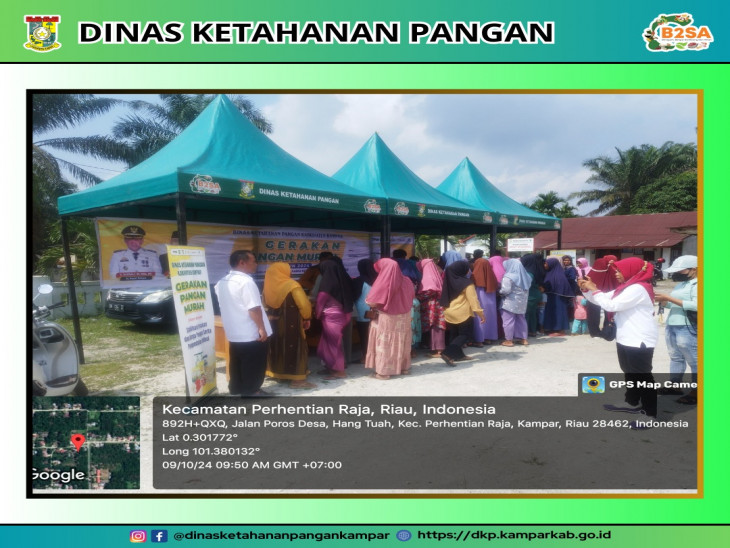 Gerakan Pangan Murah di Kecamatan Perhentian Raja