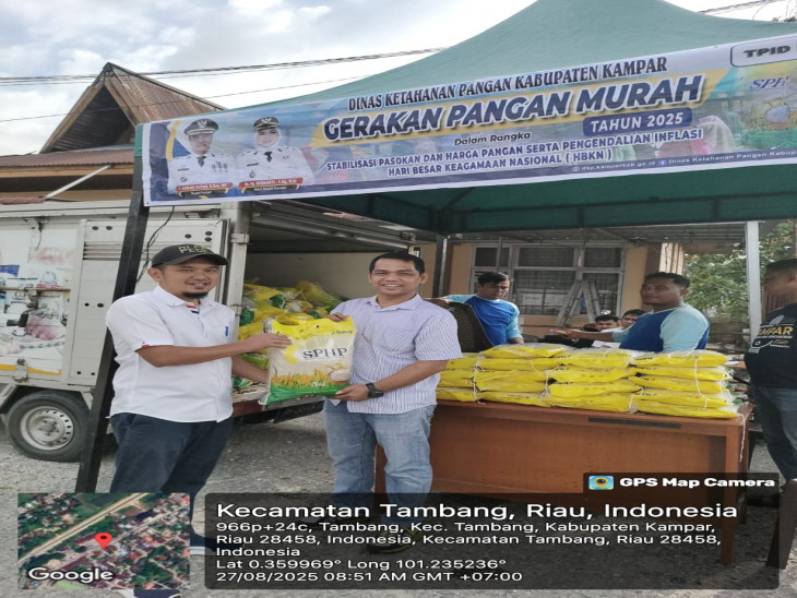 Pemkab Kampar Gelar Gerakan Pangan Murah di Pasar Danau Bingkuang