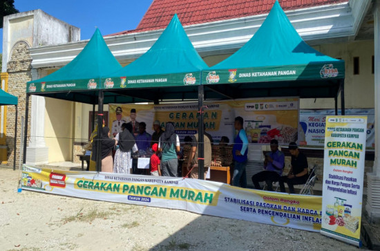 Gerakan Pangan Murah (GPM) di Desa Tambusai, Kecamatan Rumbio Jaya.