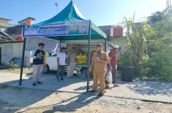 Dinas Ketahanan Pangan Gelar Gerakan Pangan Murah di Pasar Petapahan
