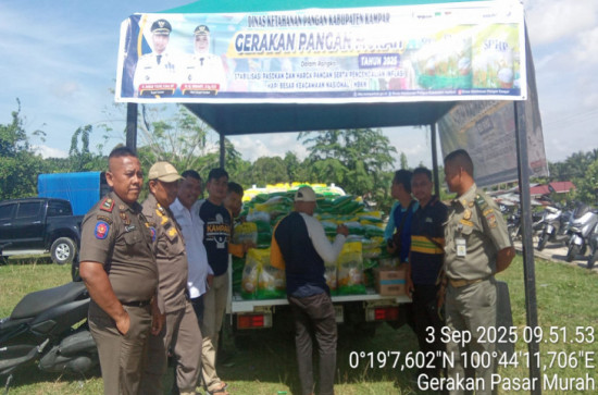 Gerakan Pangan Murah Digelar di Pasar Batu Bersurat, Warga Antusias Dapatkan Beras Harga Terjangkau